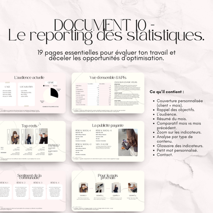 Le reporting mensuel - Template