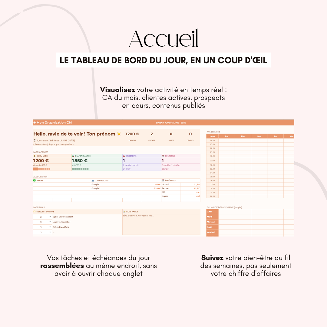 CM Hub Sheets - L'outil tout-en-un pour ton activité de CM